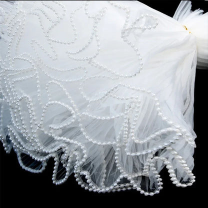 28cmx400cm Flower Wrapping Paper Pearl Wave Yarn Flower Packaging Lace Mesh Florist Handmade Bouquet Gift Packaging Supply Decor